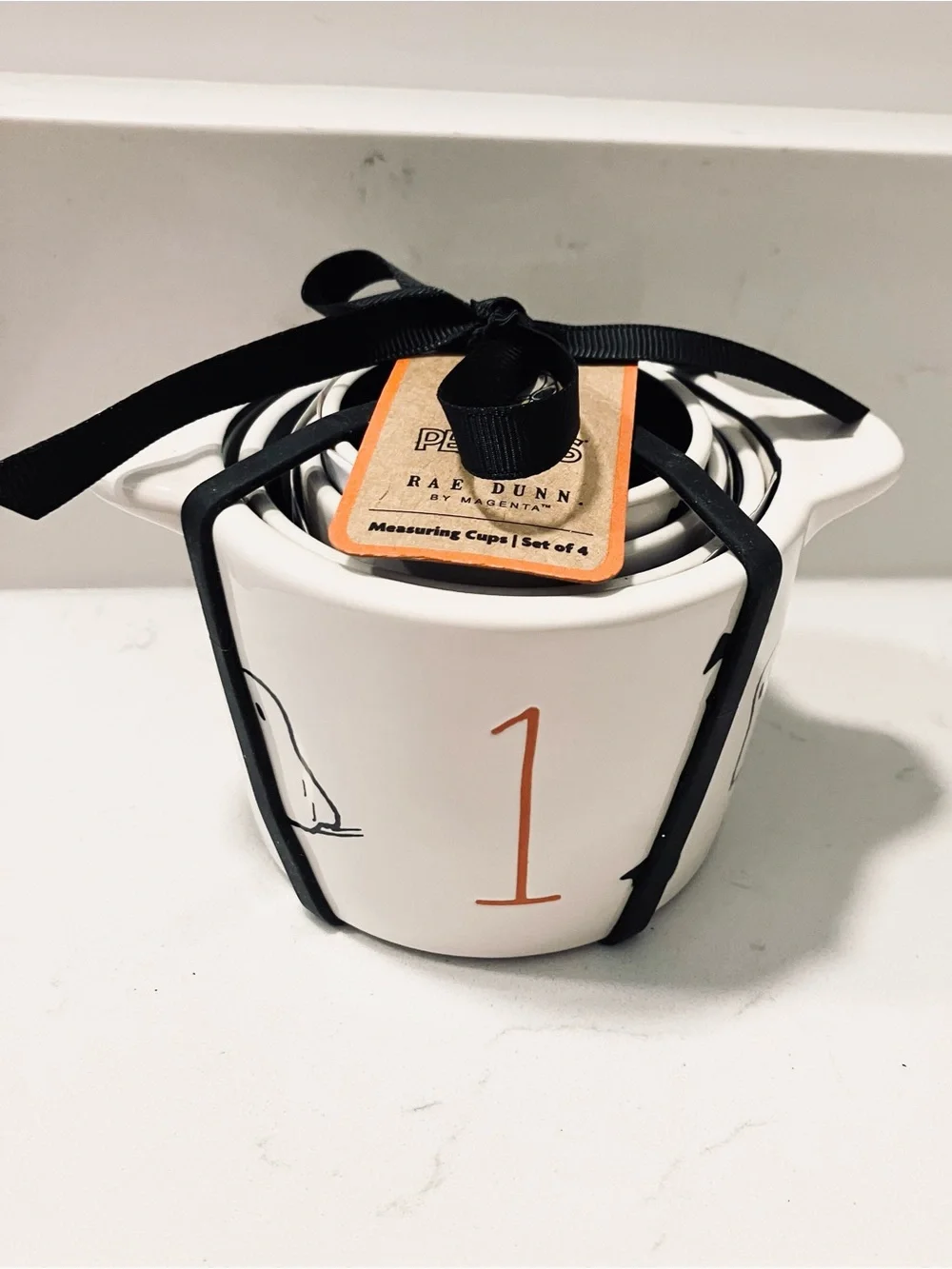 Rae Dunn x Peanuts Snoopy Halloween Measuring Cups Set of 4 NWT